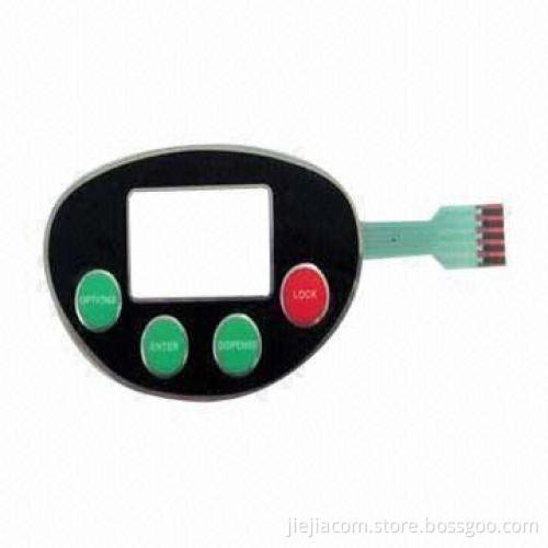 Membrane Switches, Made of PET180/PC/PVC Material, Customized Designs Accepted
